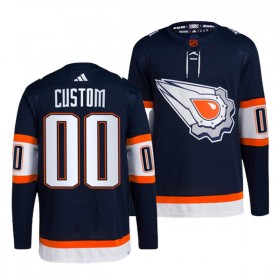 Edmonton Oilers Custom Adidas 2022-23 Reverse Retro 2.0 Navy Trikot Authentic - Herren